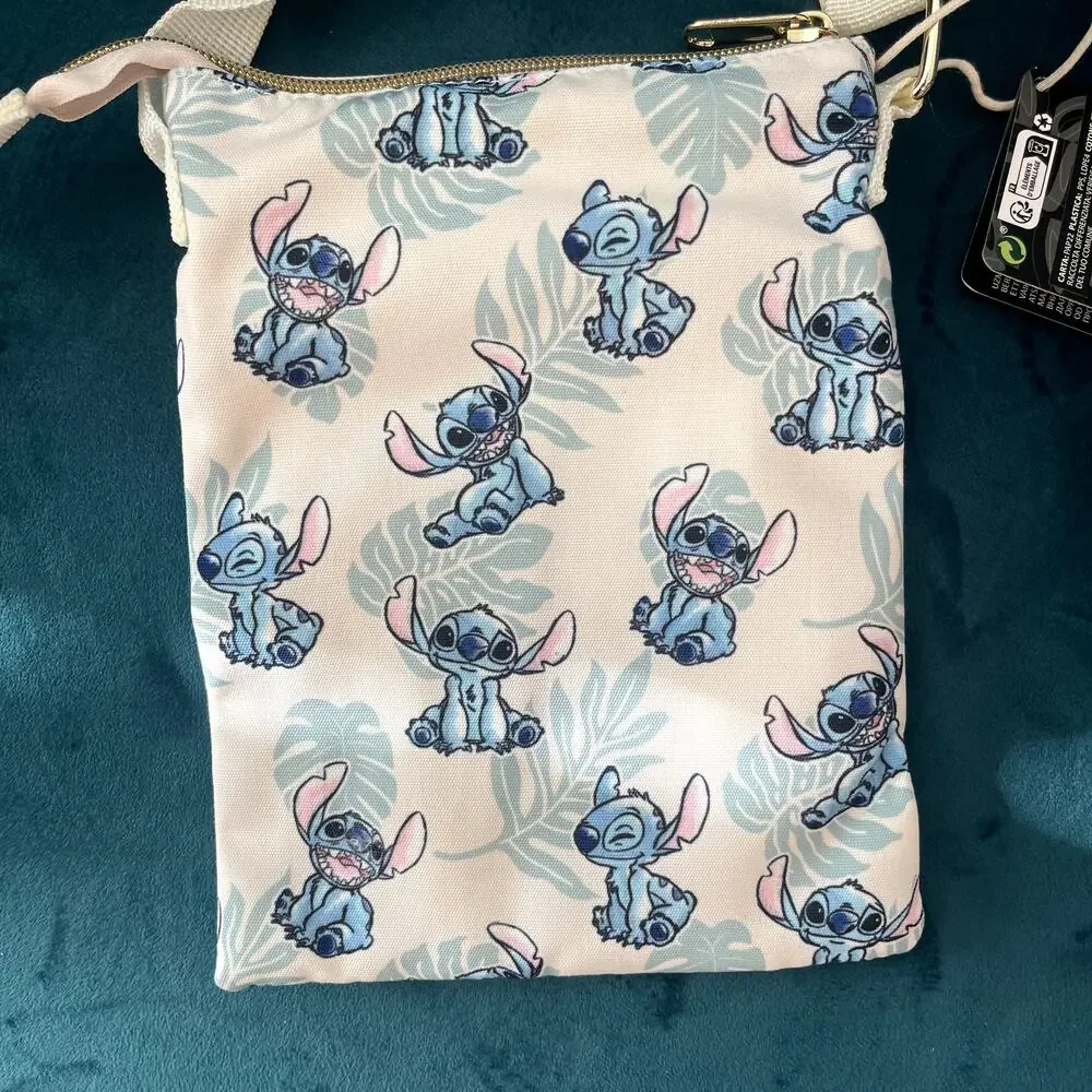 Loungefly Disney Lilo & Stitch Palm Leaves Passport Crossbody Bag Purse Handbag
